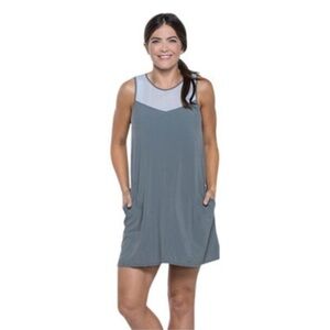 Toad & Co Sunkissed Grey‎ Lightweight UPF 40+ Sleeveless Swing Dress X-Small
